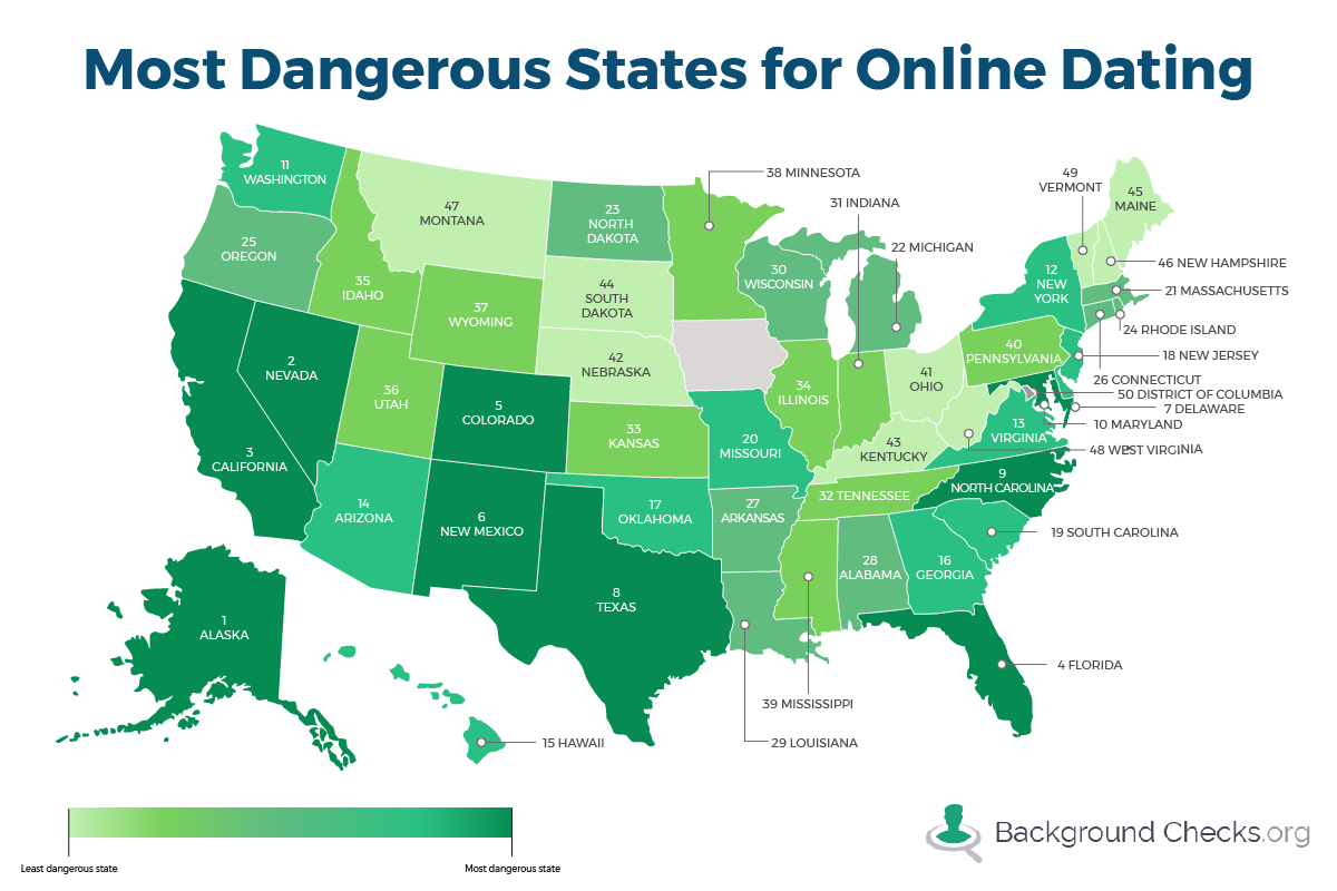 most dangerous states for online dating