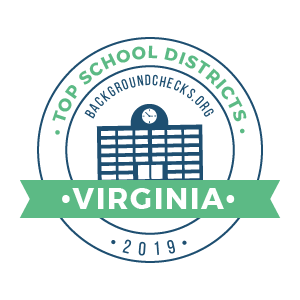 bc top school districts, 2019 - virginia - badge